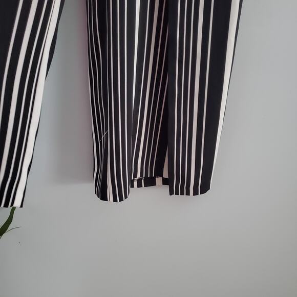 Bar III Wide Leg Pull On Tie Front Striped Pants M - Picture 5 of 7